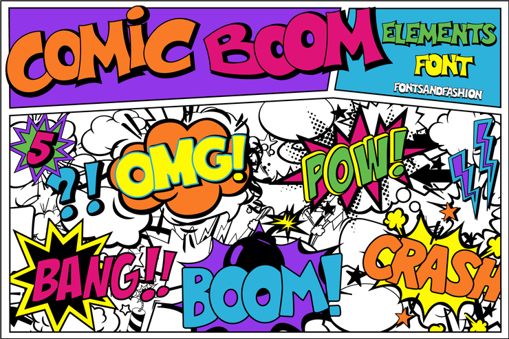 Comic Boom Elements字体 2