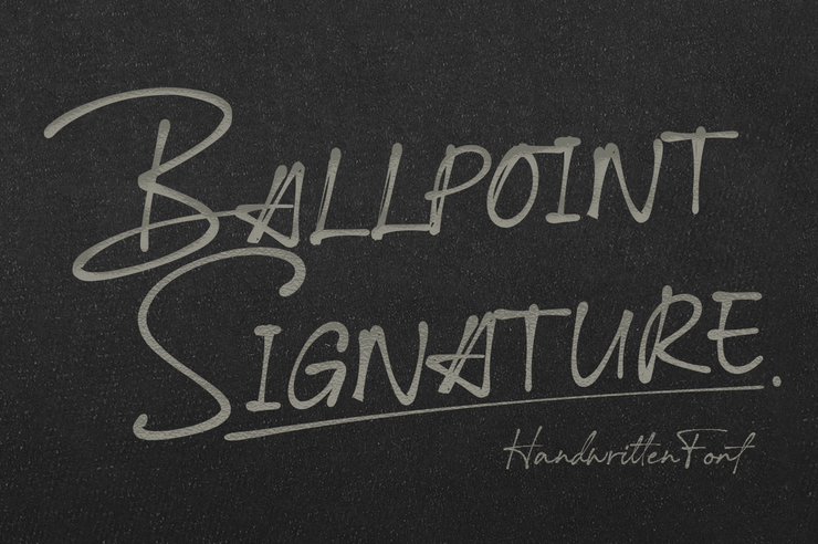 Ballpoint Signature字体 4