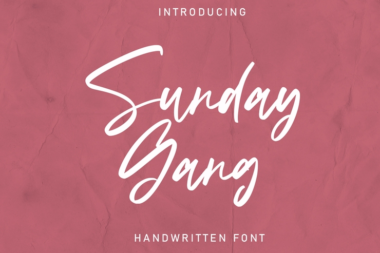 Sunday Gang字体 8