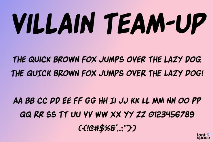 Villain Team-Up字体 1