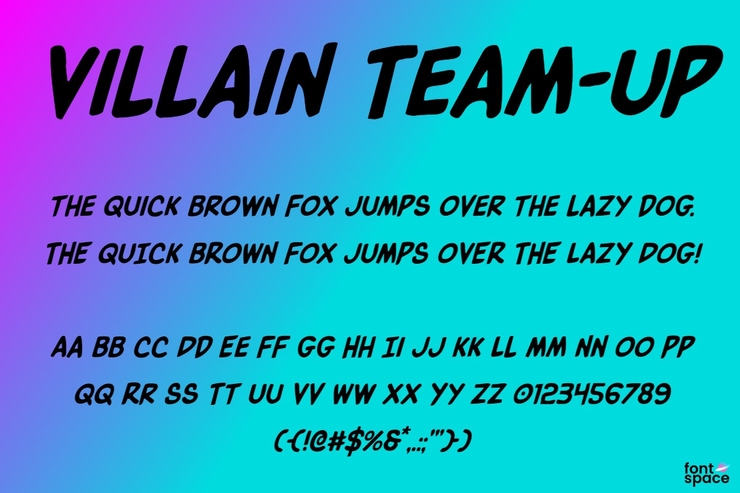 Villain Team-Up字体 5