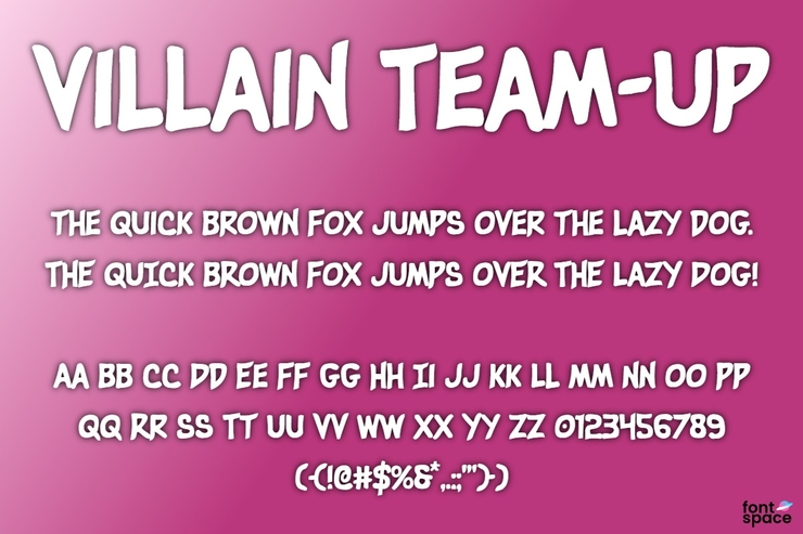 Villain Team-Up字体 7