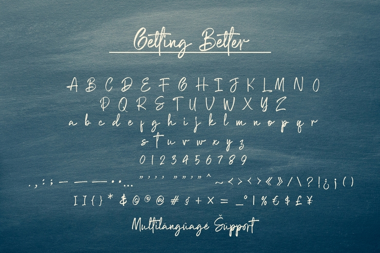 Getting Better字体 8