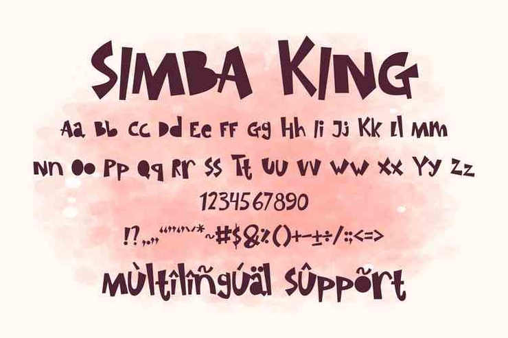 SIMBA KING字体 2