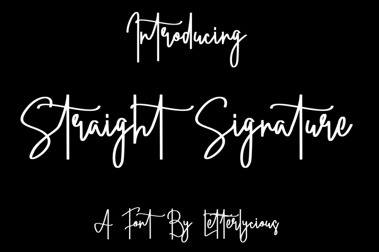 Straight Signature字体 4