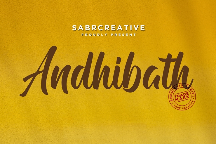 Andhibath字体 5