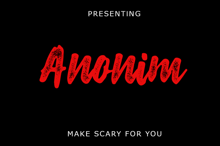 Anonim Rough Script字体 1