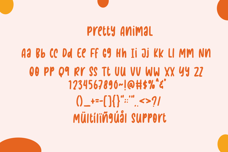 Pretty Animal字体 1