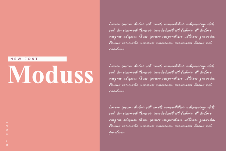 Moduss字体 4