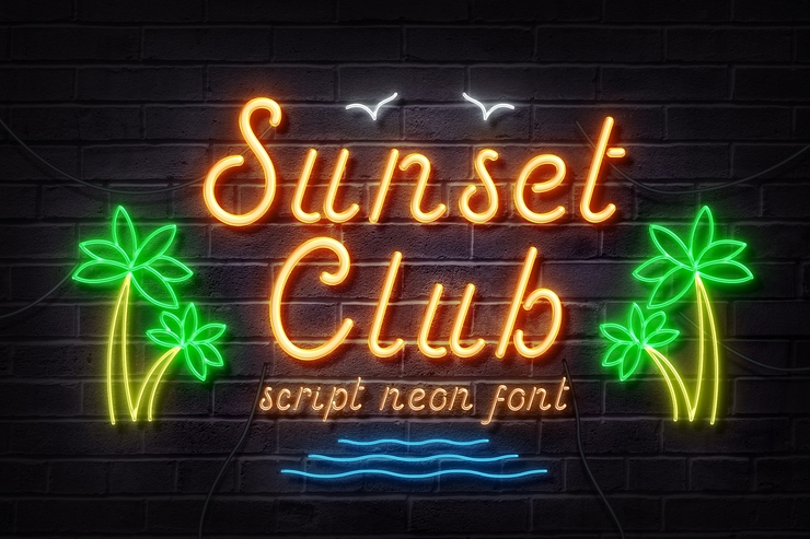 Sunset Club字体 4