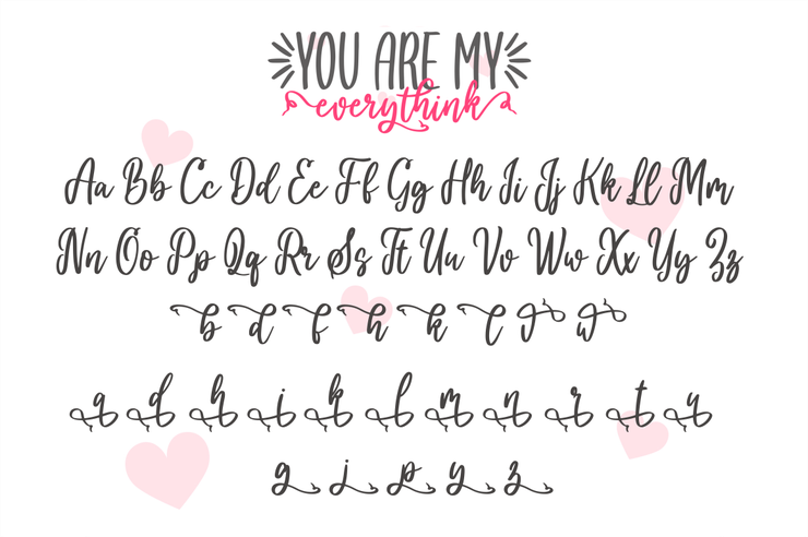 you are my everythink display字体 2