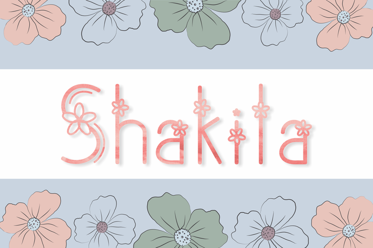 Shakila字体 1