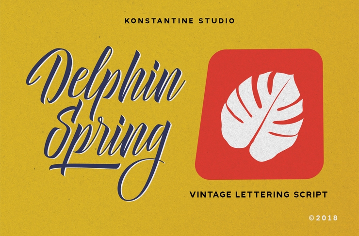 Delphin Spring字体 3