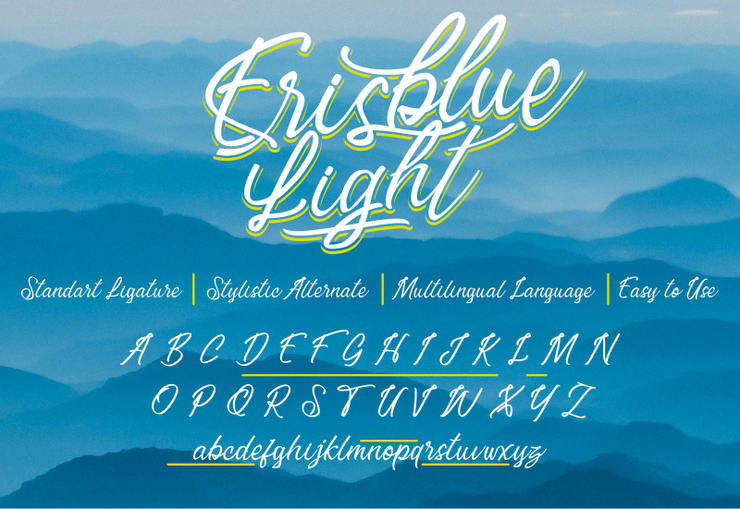 Erisblue Light字体 1