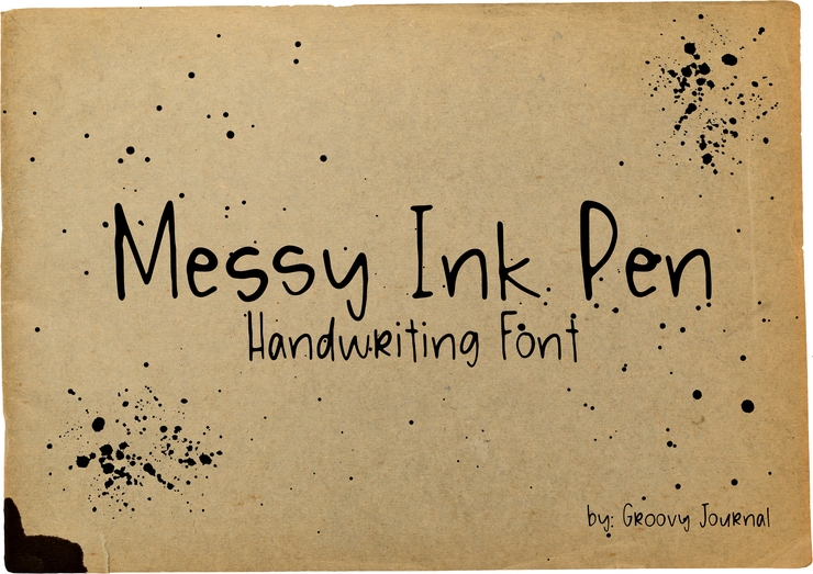 Messy Ink Pen字体 1