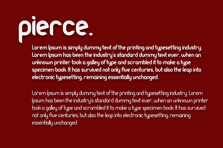 Pierce字体 2