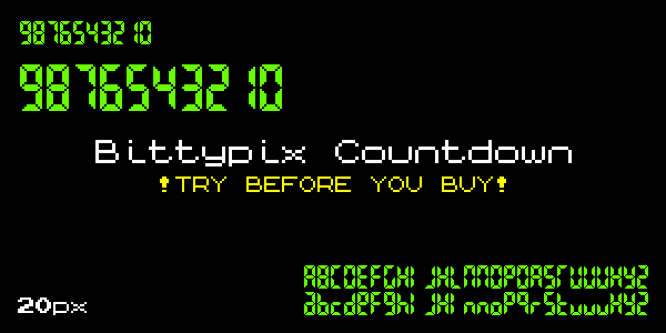 Bittypix Countdown字体 1