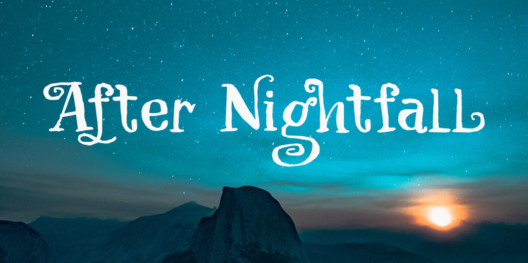After Nightfall DEMO字体 1
