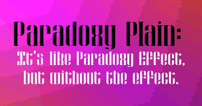 Paradoxy Plain字体 1