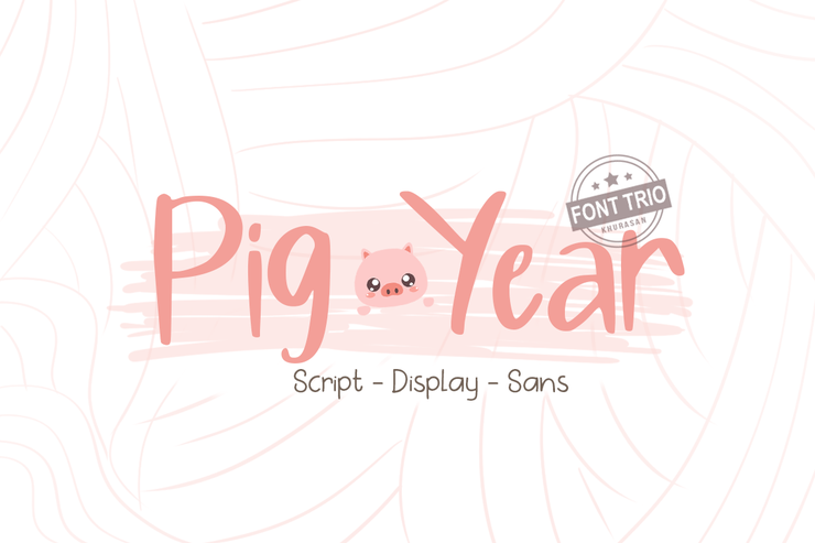 Pig Year Display字体 1