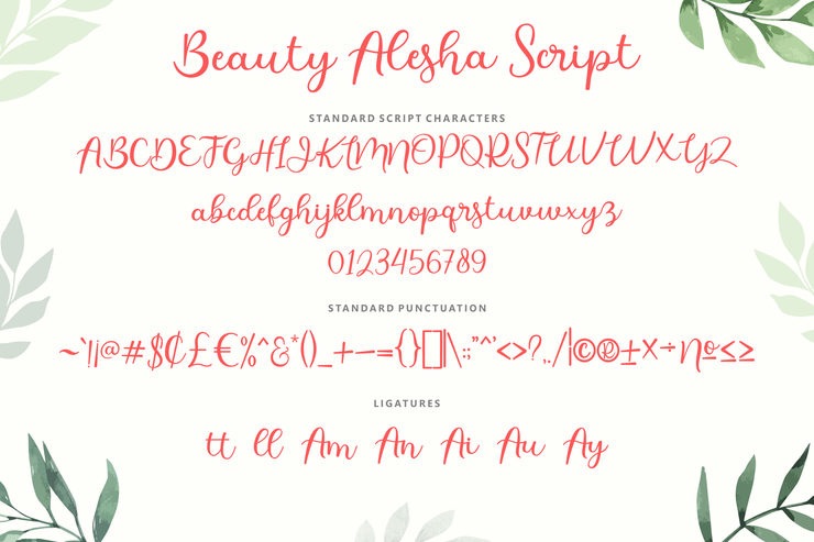 Beauty Alesha Script字体 6