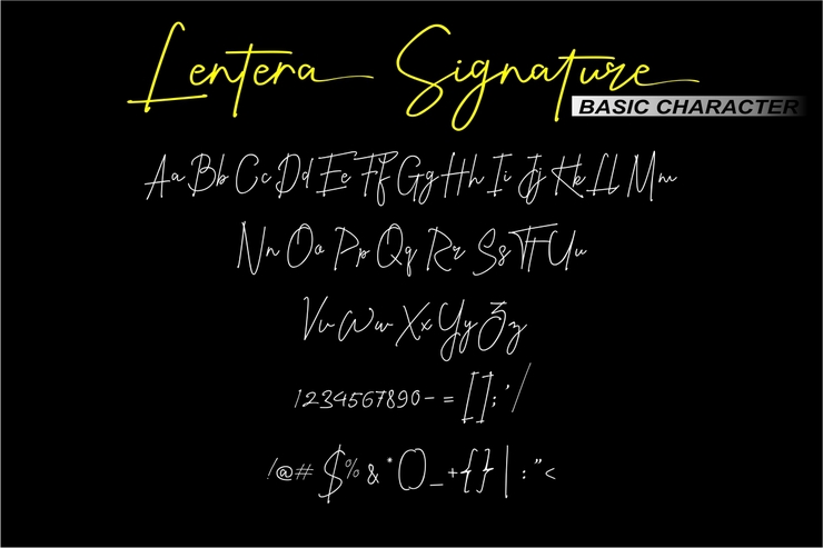 Lentera Signature字体 2