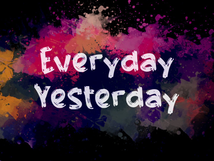 e Everyday Yesterday字体 1