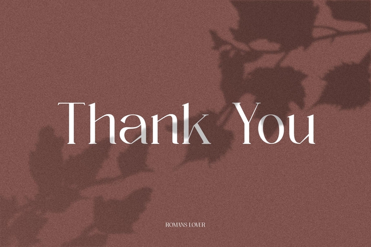 Romans lovers Light字体 5