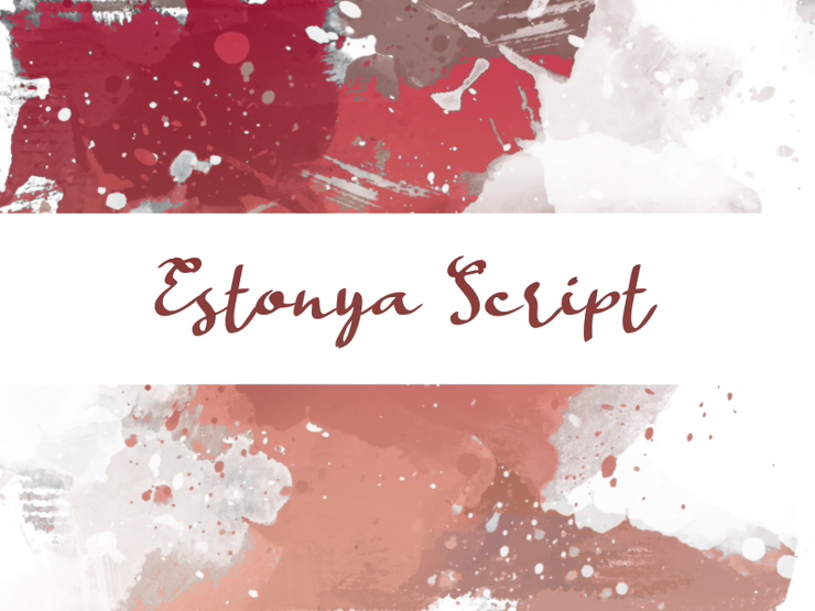 e Estonya Script字体 1