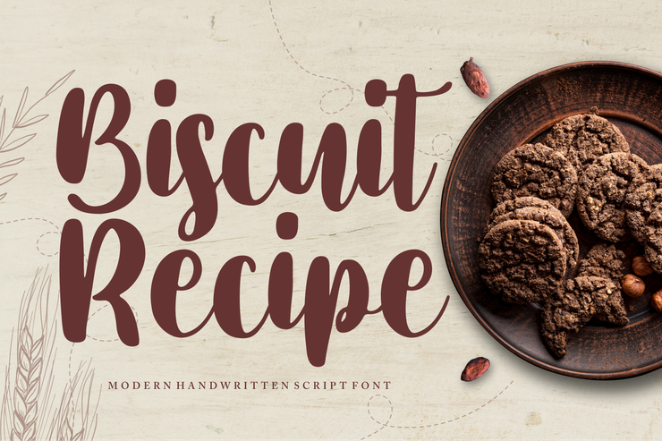 Biscuit Recipe字体 4