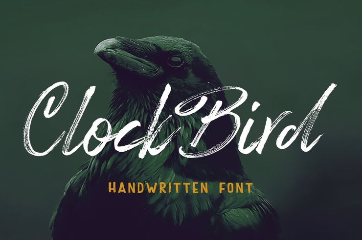 Clock Bird Brush字体 5
