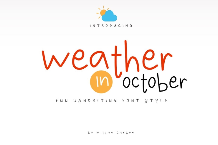 Weather in October字体 3