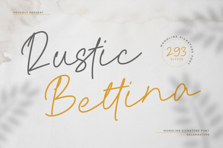 Rustic Bettina字体 1