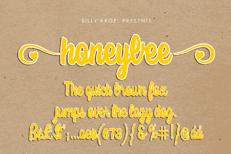 Honeybee Roots Color字体 1