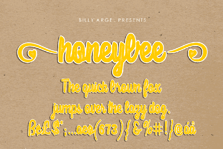 Honeybee Roots Color字体 5