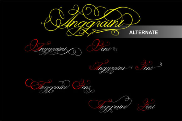Anggraini Calligraphy字体 1