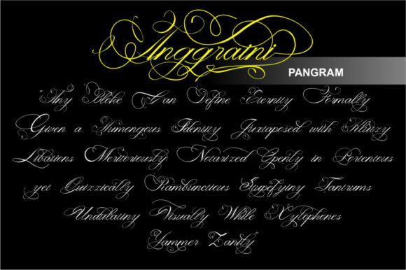 Anggraini Calligraphy字体 2