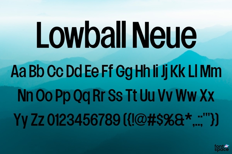 Lowball Neue字体 1