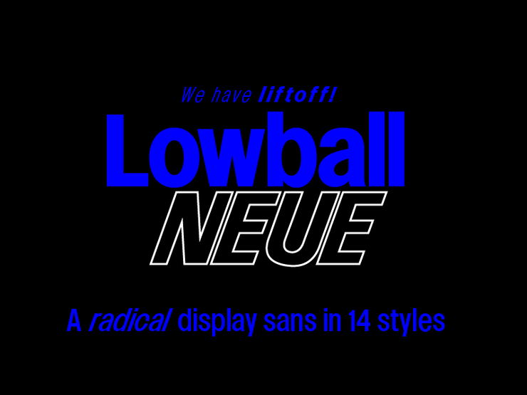 Lowball Neue字体 5