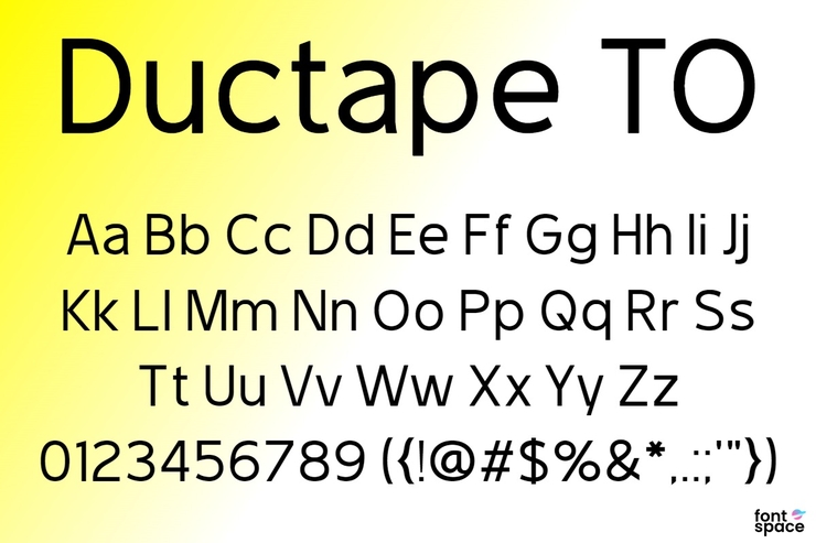 Ductape TO字体 1