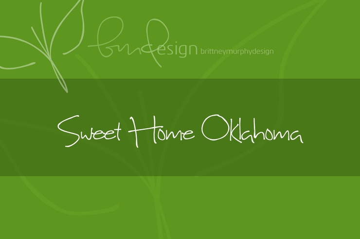 Sweet Home Oklahoma字体 1