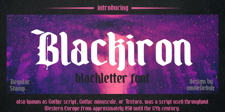 Blackiron字体 1