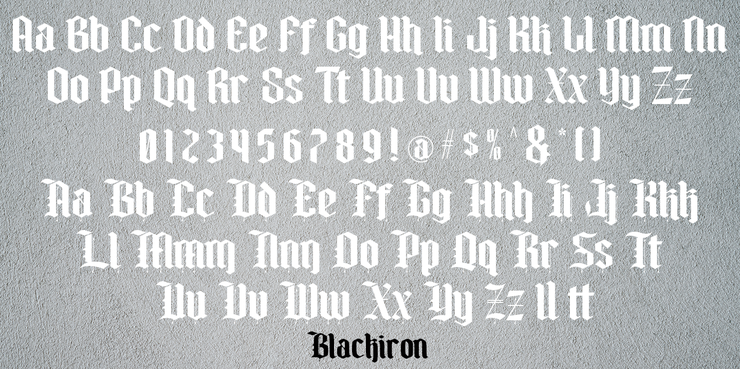 Blackiron字体 4