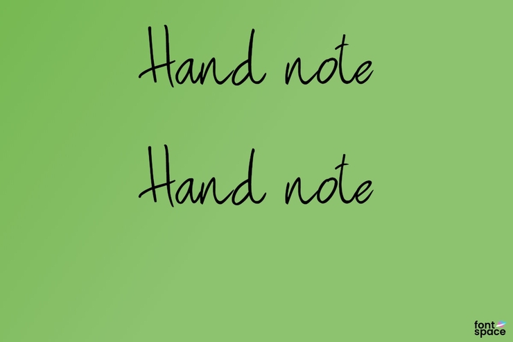 Hand note字体 1