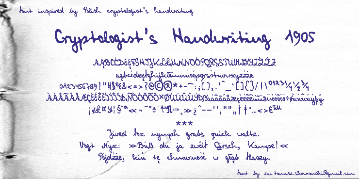 Cryptologist's Handwriting字体 1