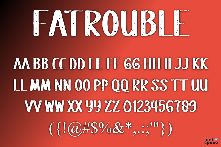 Fatrouble字体 2