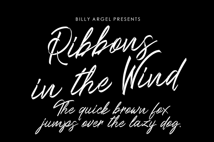 Ribbons in the wind字体 1