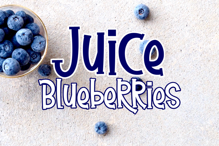 Juice Blueberries字体 1
