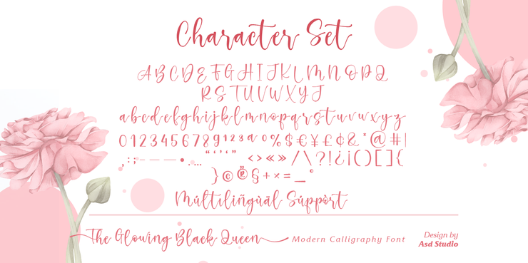 The Glowing Black Queen字体 3