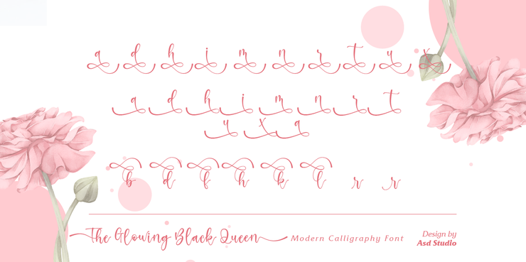 The Glowing Black Queen字体 5